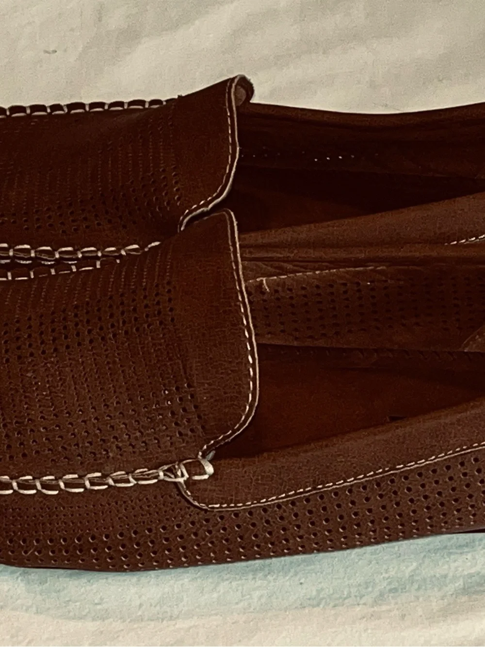 Steve Madden Men’s Brown Perforated Slip-On Loafers Size 11 Casual Comfort Shoe